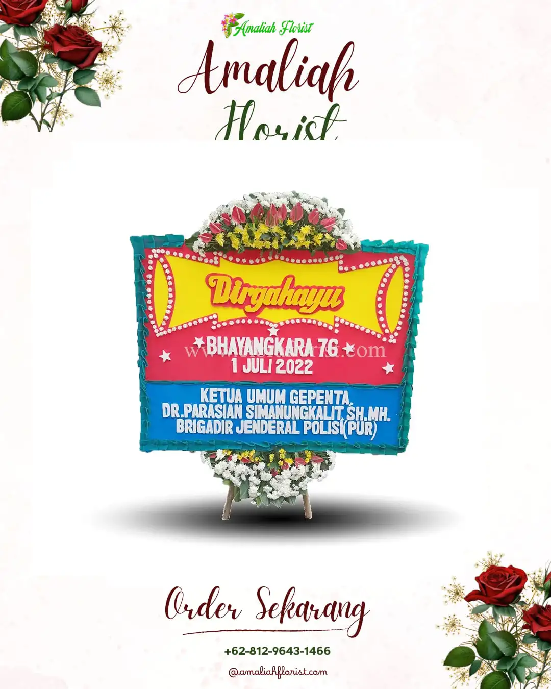 Papan Bunga HUT Ulang Tahun Pasie Raya